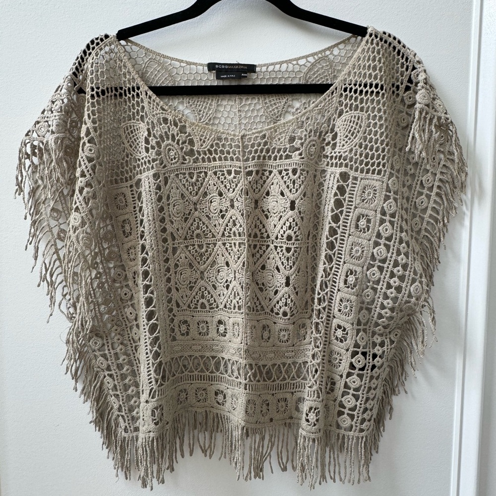 BCBG Crochet Top
